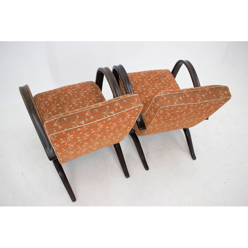 Pair of Vintage Armchairs H 269 by Jindrich Halabala 1930s