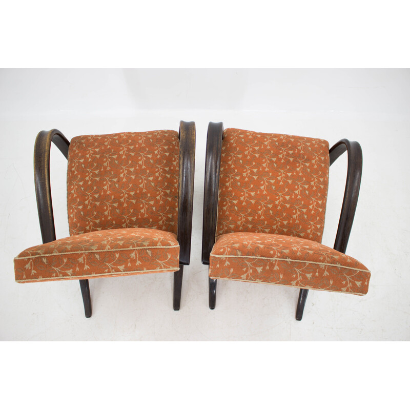 Pair of Vintage Armchairs H 269 by Jindrich Halabala 1930s