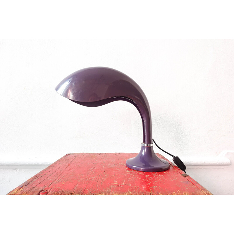 Lampe de table vintage en plastique et métal Rheaby Marcello Cuneo pour Ampaglas Italien,1960 