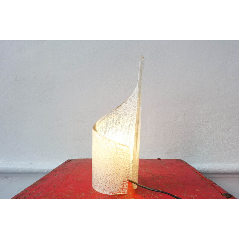 Vintage Glass Table Lamp by Mazzega, 1970