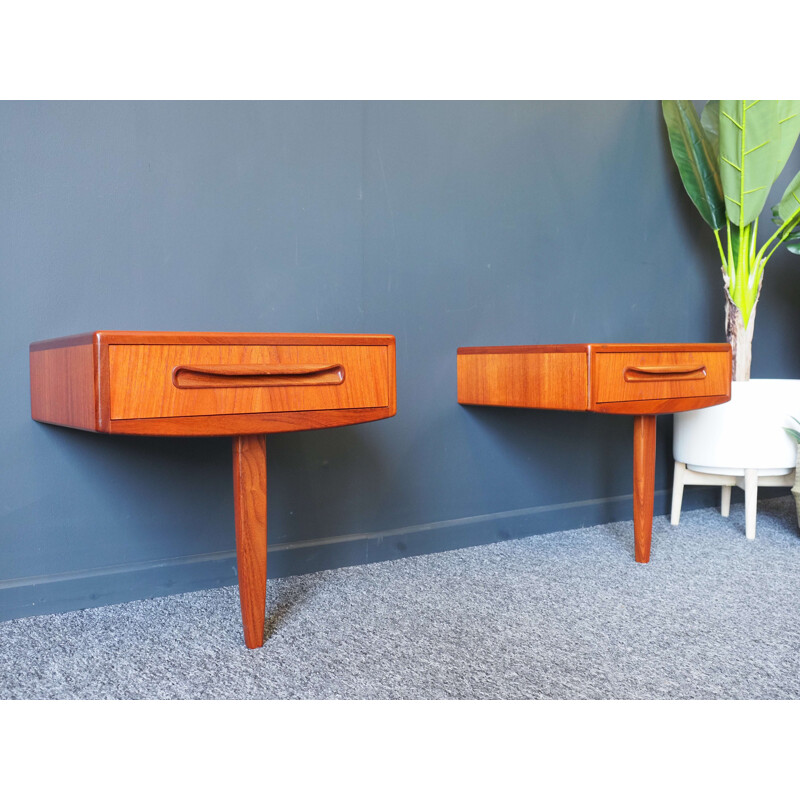 Mid Century Pair of Beside Tables in Teak G Plan Fresco