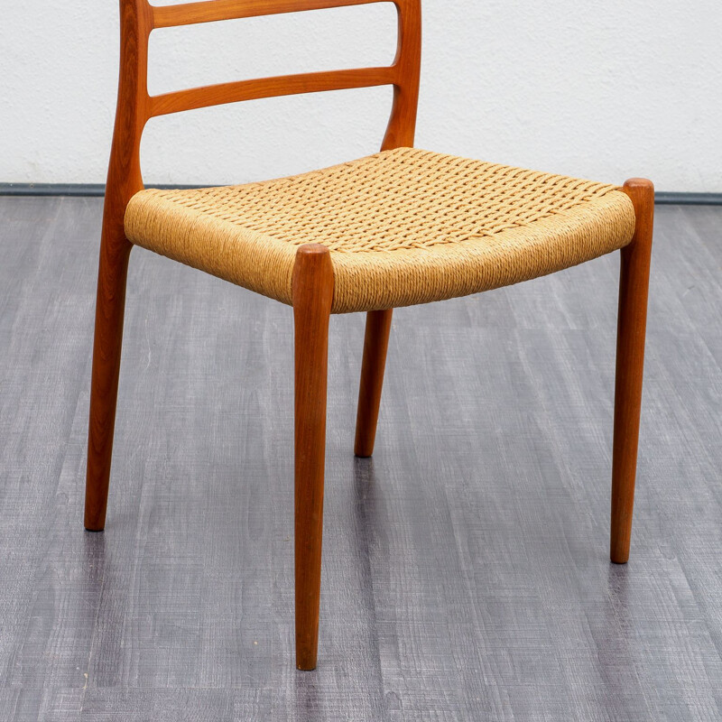Vintage  teak chair from N. O. Møller, model 82 Danish 1950s