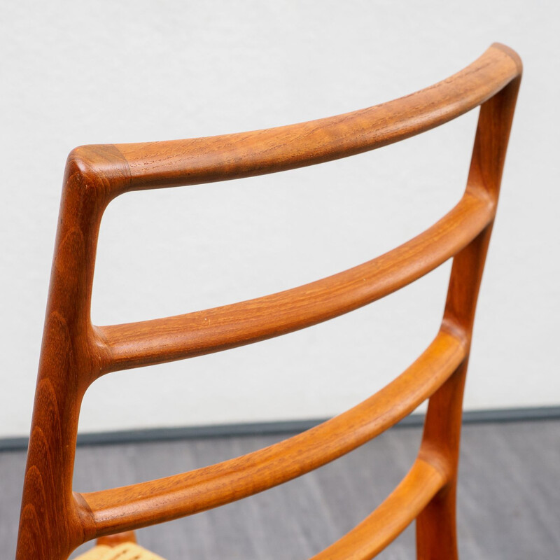 Vintage  teak chair from N. O. Møller, model 82 Danish 1950s