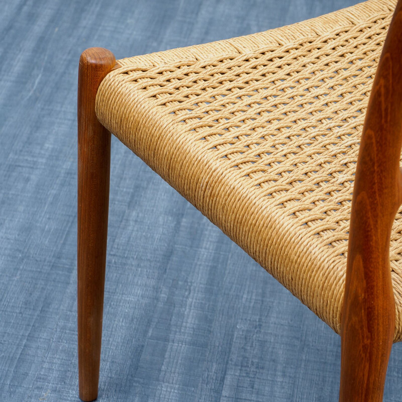 Vintage  teak chair from N. O. Møller, model 82 Danish 1950s