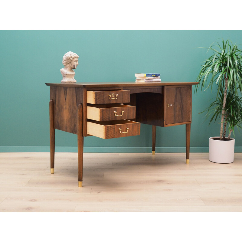 Vintage  Desk walnut, Danish 1970