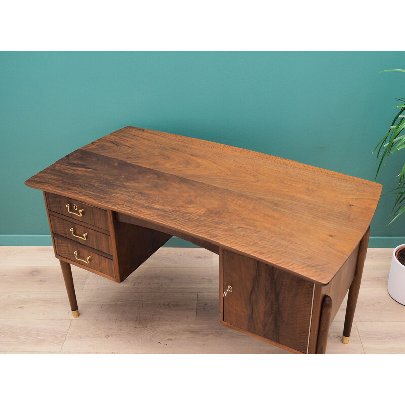 Vintage  Desk walnut, Danish 1970