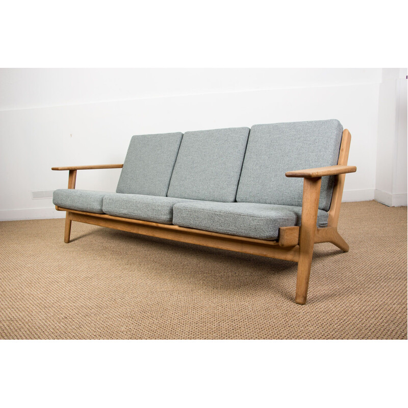Sofa in oak and fabric, model GE 290 by Hans Wegner for Getama, Danish 1953