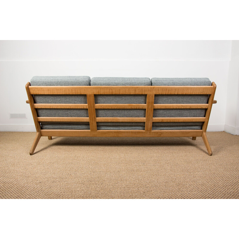 Sofa in oak and fabric, model GE 290 by Hans Wegner for Getama, Danish 1953