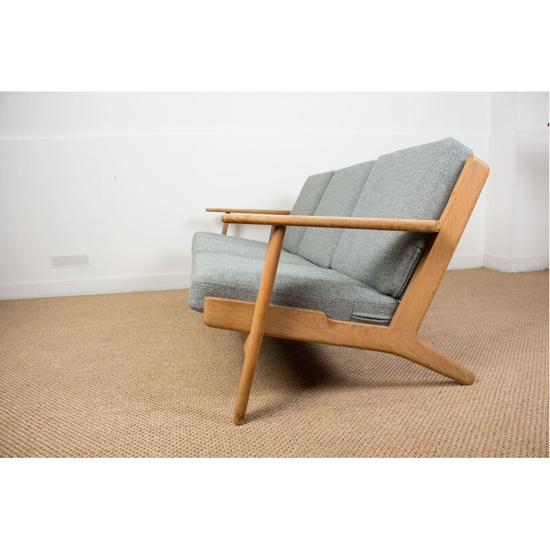 Sofa in oak and fabric, model GE 290 by Hans Wegner for Getama, Danish 1953