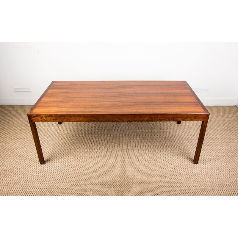 Large Vintage coffee table in Rio Rosewood by Hans Wegner for Andreas Tuck Danish 1960