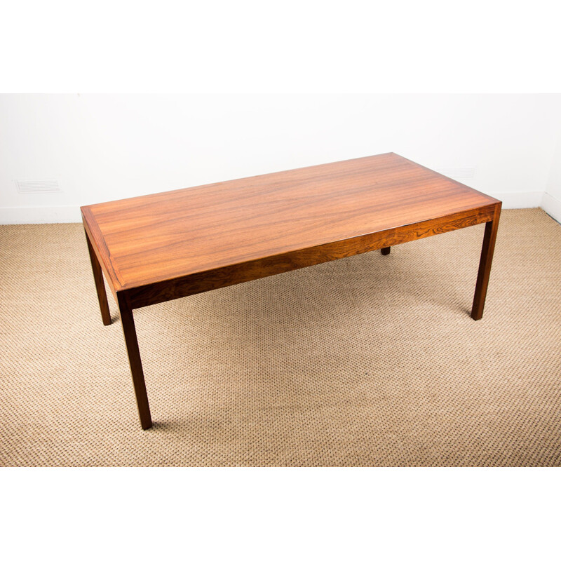 Large Vintage coffee table in Rio Rosewood by Hans Wegner for Andreas Tuck Danish 1960