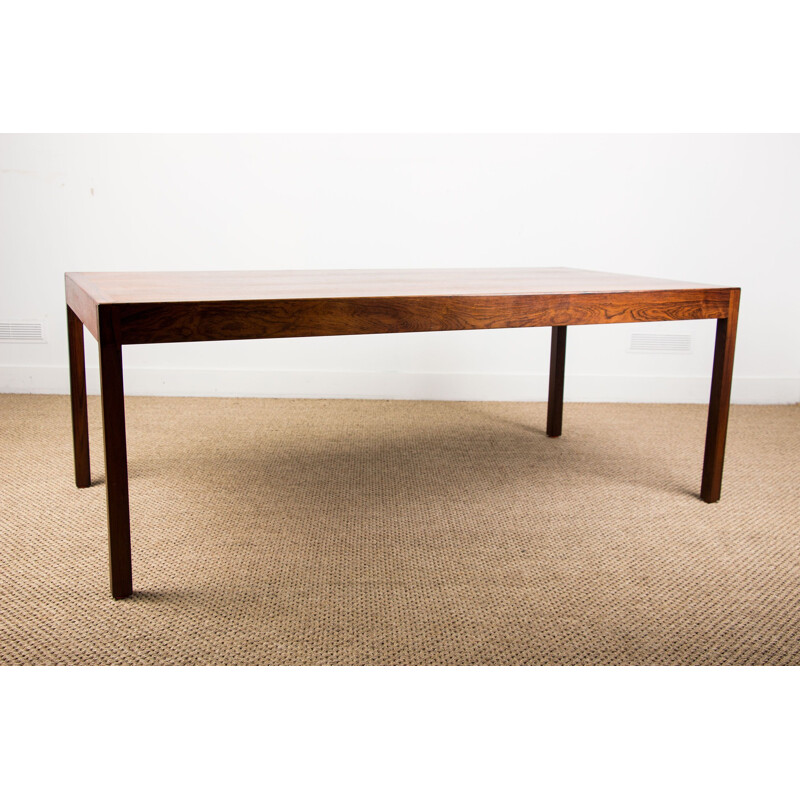 Grande table basse Vintage en Palissandre de Rio par Hans Wegner pour Andreas Tuck Danoise 1960