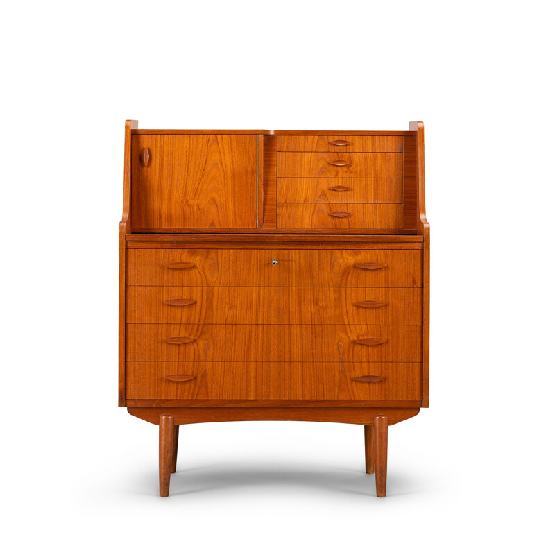  Mid-Century Teak Secretaire from Spejl Kobberbeskytter, Danish 1960s