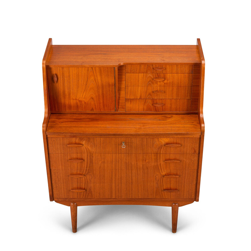  Mid-Century Teak Secretaire from Spejl Kobberbeskytter, Danish 1960s