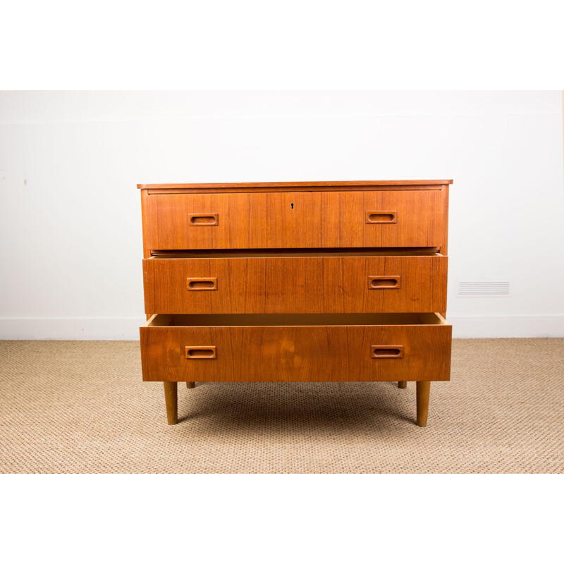 Vintage 3 drawers Danish Teak chest 1960