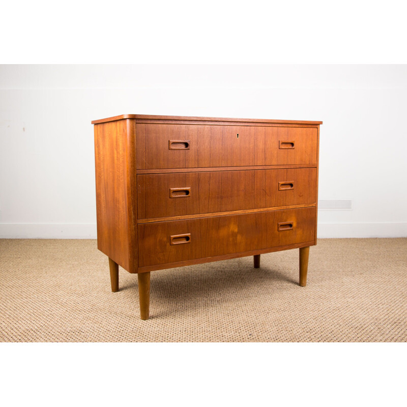 Vintage 3 drawers Danish Teak chest 1960