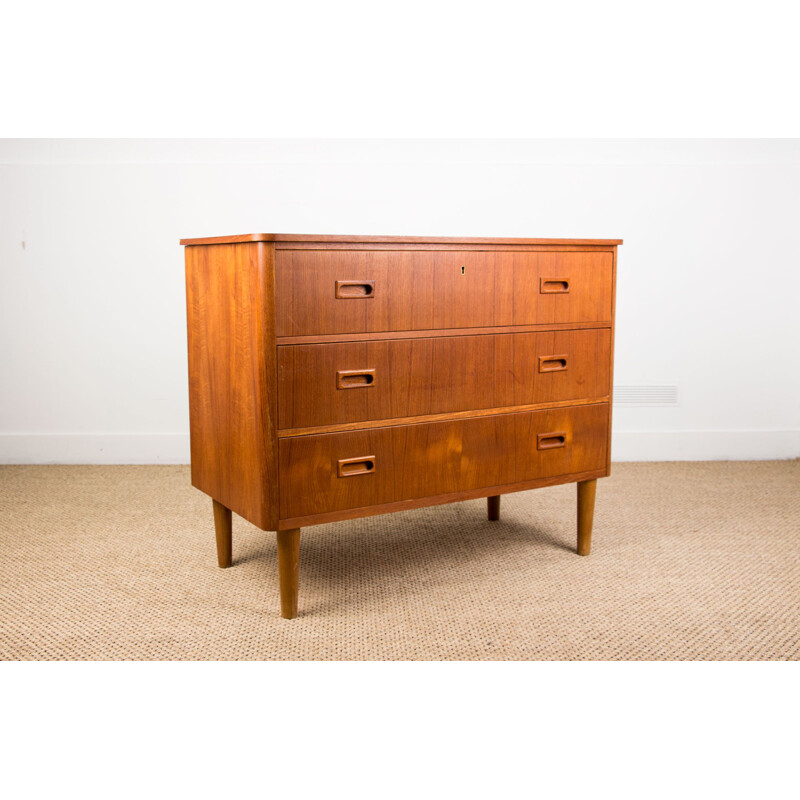 Vintage 3 drawers Danish Teak chest 1960