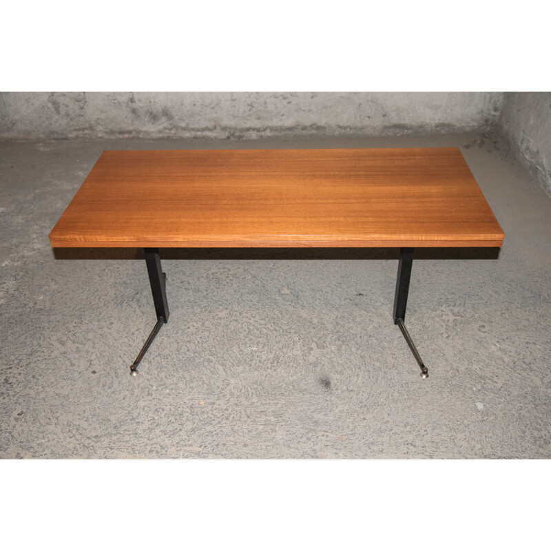 Table basse vintage transformable teck 1960