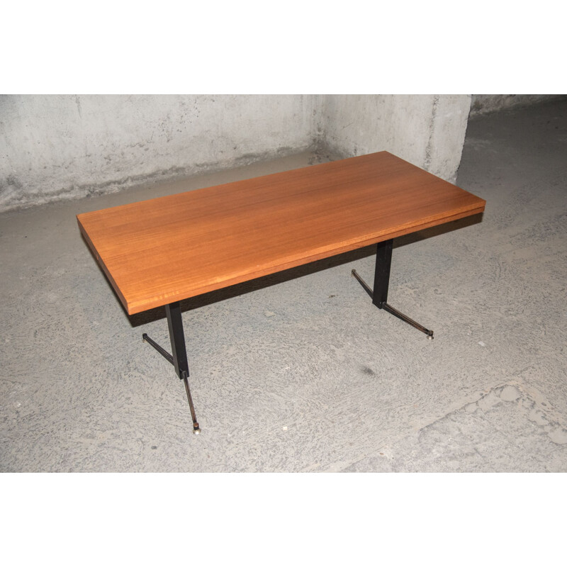 Vintage transformable teak coffee table 1960