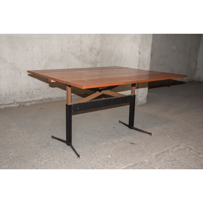 Vintage transformable teak coffee table 1960