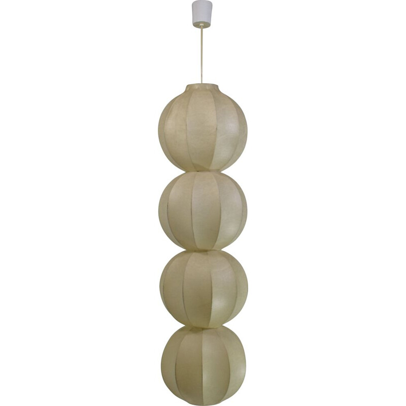 Suspension vintage Kattala cocoon , Friedel Wauer pour Goldkant Leuchten 1960