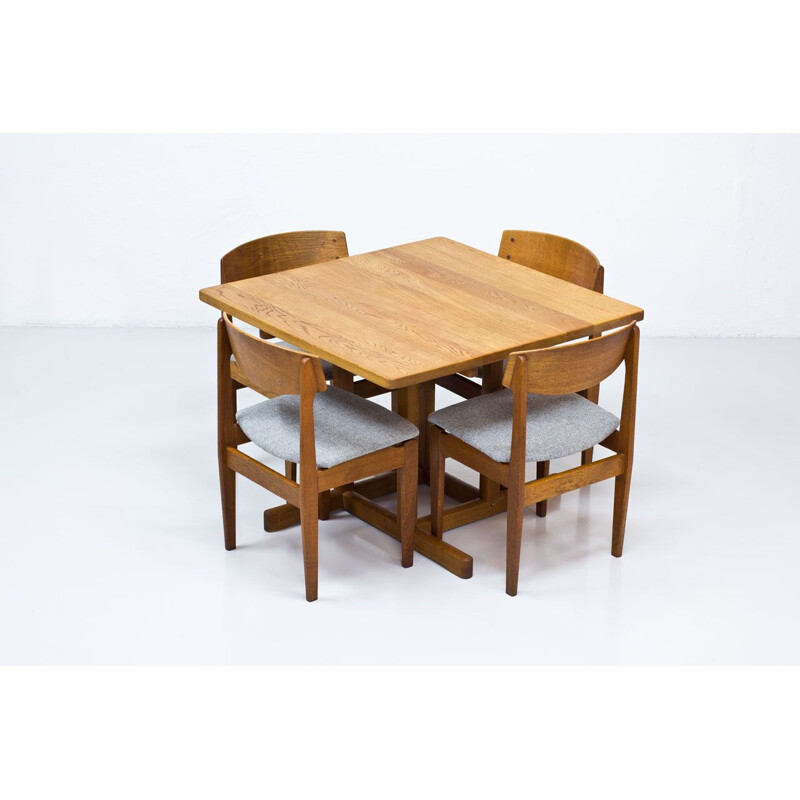 Vintage Solid Oak Dining Table by Børge Mogensen for Fredericia, 1960s