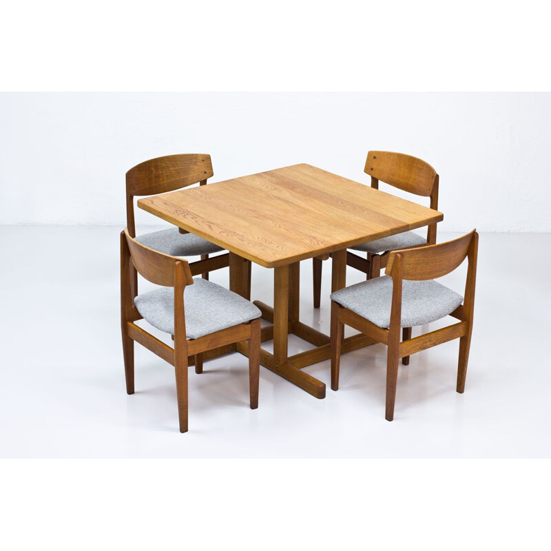 Vintage Solid Oak Dining Table by Børge Mogensen for Fredericia, 1960s