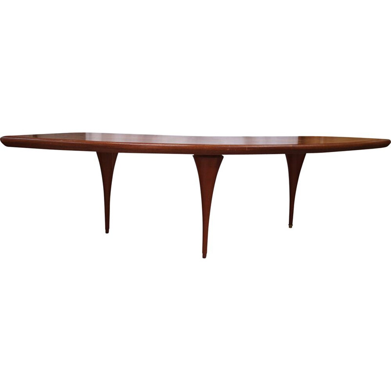 Vintage free-form desk 1970 elm and mahogany burr elm 1970