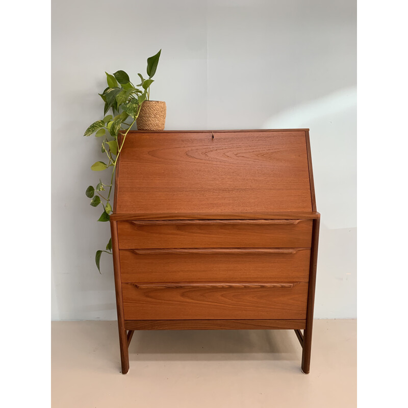 Vintage teak danish secretaire 1980s