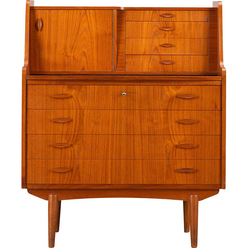  Mid-Century Teak Secretaire from Spejl Kobberbeskytter, Danish 1960s