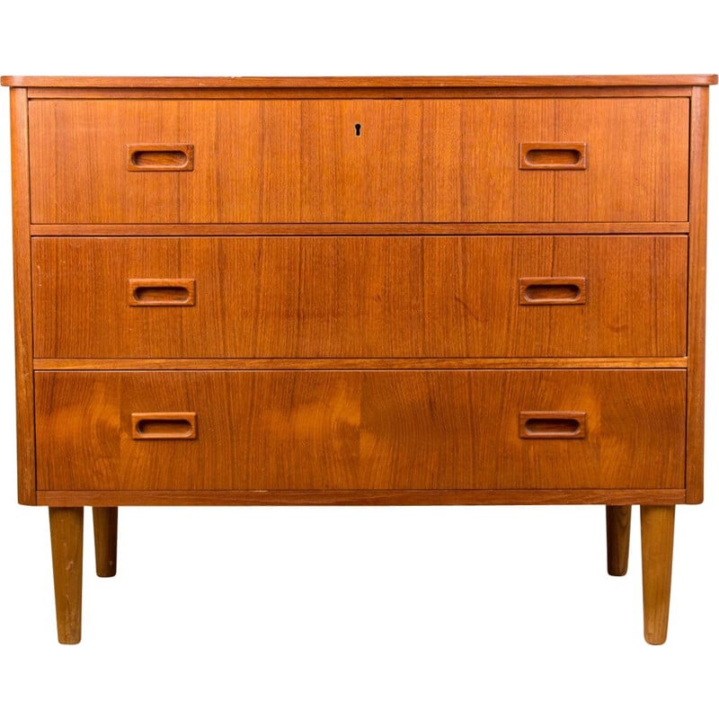 Vintage 3 drawers Danish Teak chest 1960