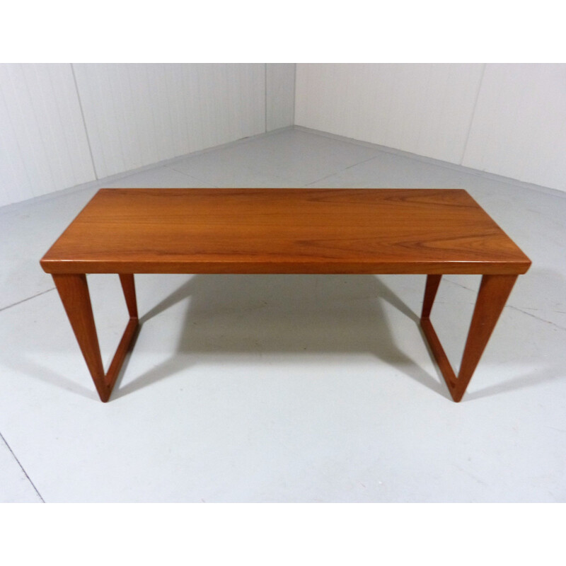 Vintage Teak wooden bench by Kai Kristiansen for Aksel Kjersgaard, Odder Denmark