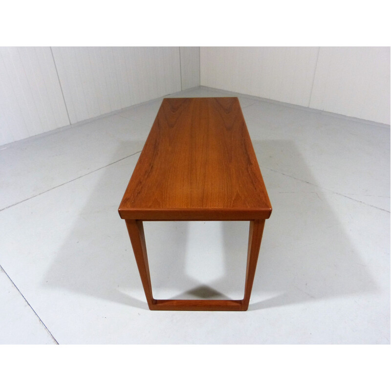 Vintage Teak wooden bench by Kai Kristiansen for Aksel Kjersgaard, Odder Denmark