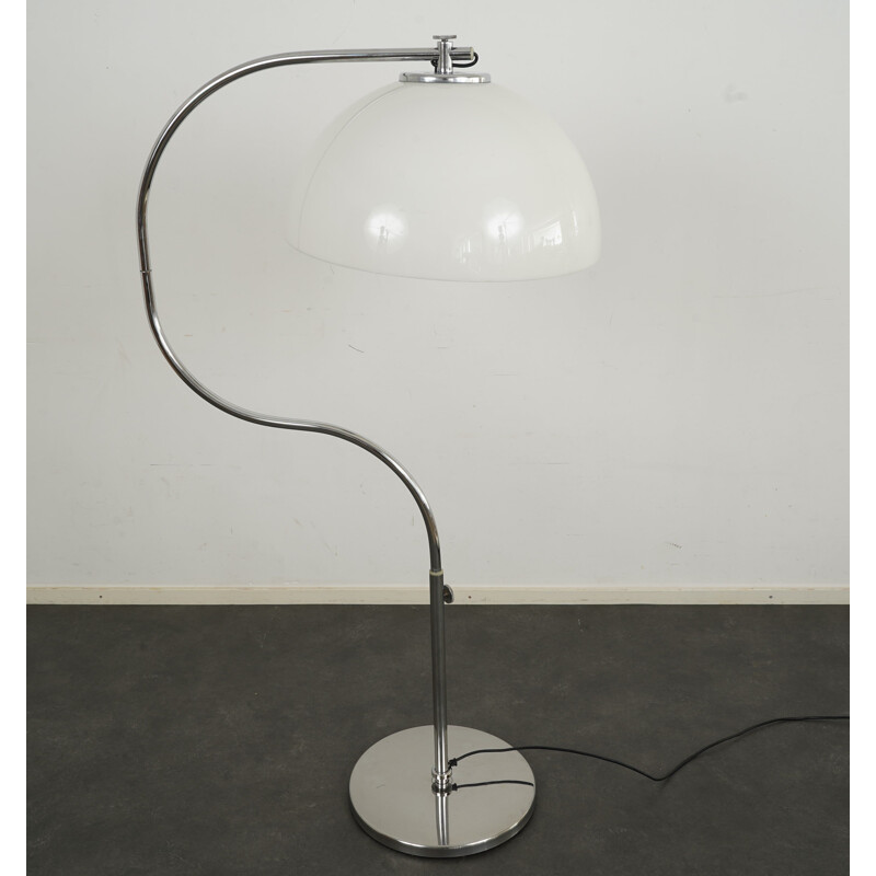 Vintage chromen boog vloerlamp, 1960