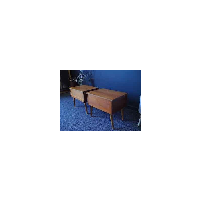 Pair of Mid Century Teak Bedside Cabinets by 'Relax'