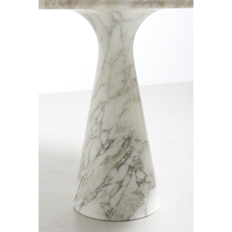 Vintage Pedestal Dinning Table in Marble by Angelo Mangiarotti, Italy - 1970s