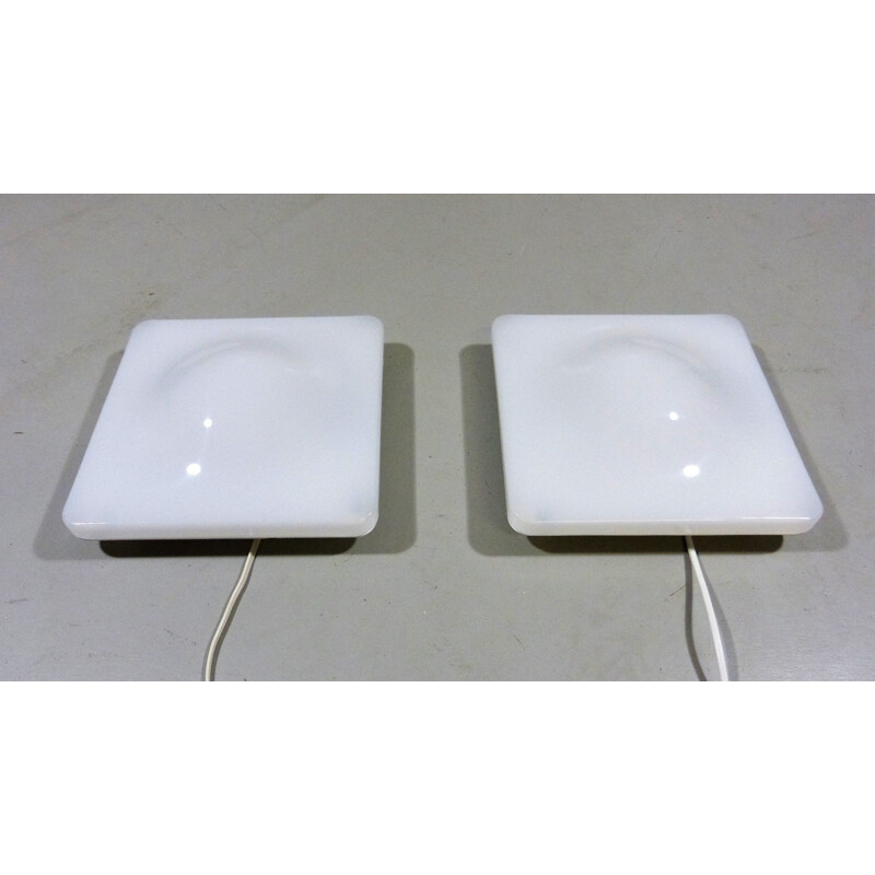 Pair of Vintage Dada wall & ceiling lamps by iGuzzini Italy, small size 1990