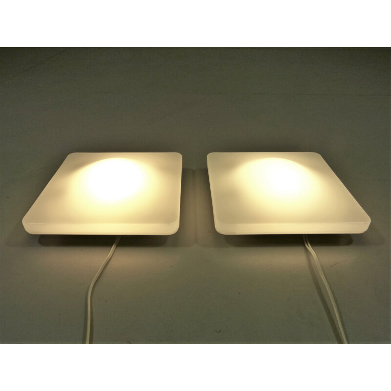 Pair of Vintage Dada wall & ceiling lamps by iGuzzini Italy, small size 1990