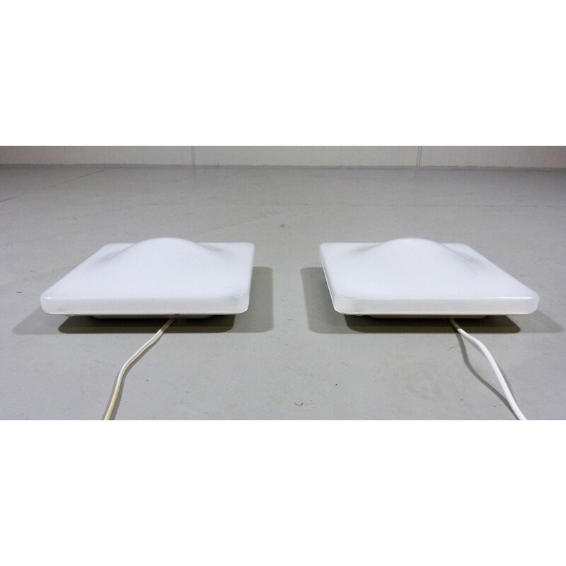 Pair of Vintage Dada wall & ceiling lamps by iGuzzini Italy, small size 1990