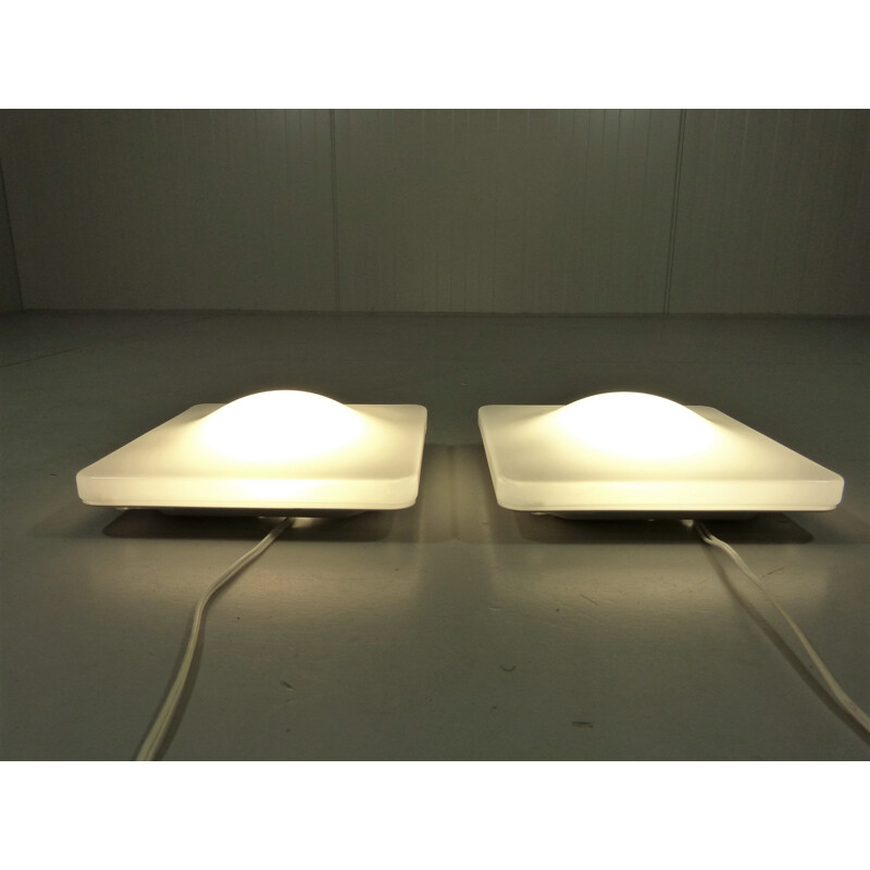 Pair of Vintage Dada wall & ceiling lamps by iGuzzini Italy, small size 1990