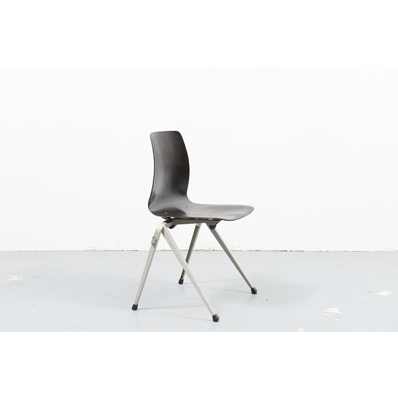 Vintage chairs Galvanitas S20 Ebony Light Grey 1960