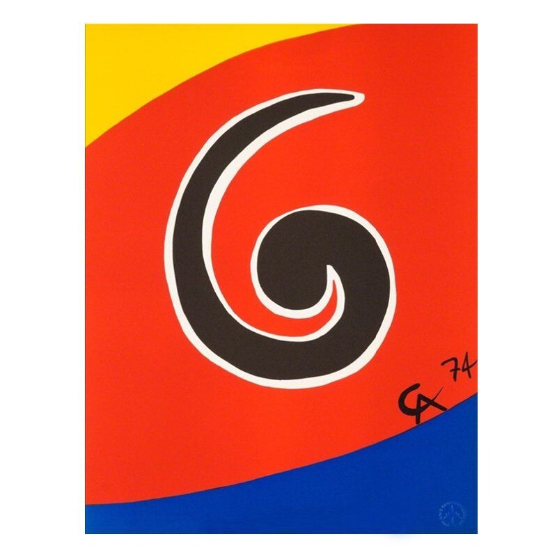 Vintage Swirl Limited Edition Lithograph by Alexander Calder, 1974