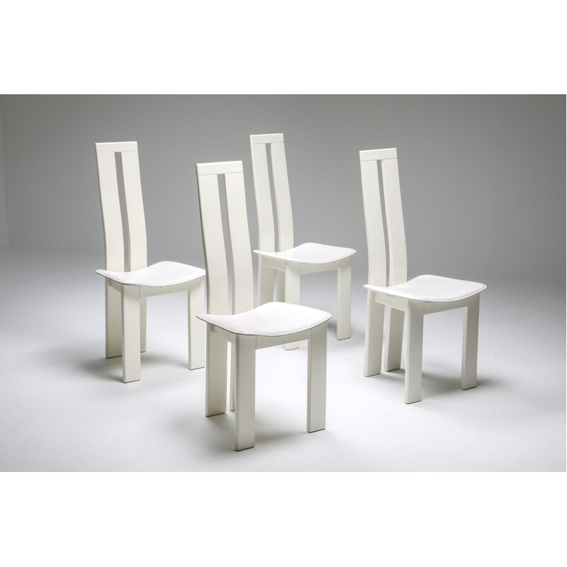 Set of 4 Vintage Dining Chairs Pietro Costantini 1980s
