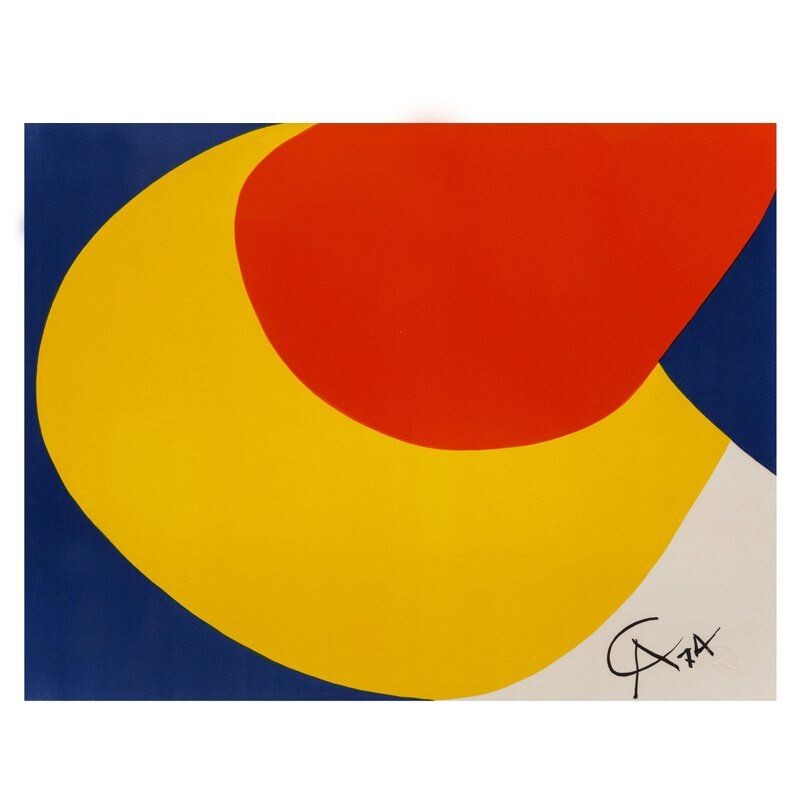 Vintage Convection Limited Edition Print Lithograph by Alexander Calder, 1974