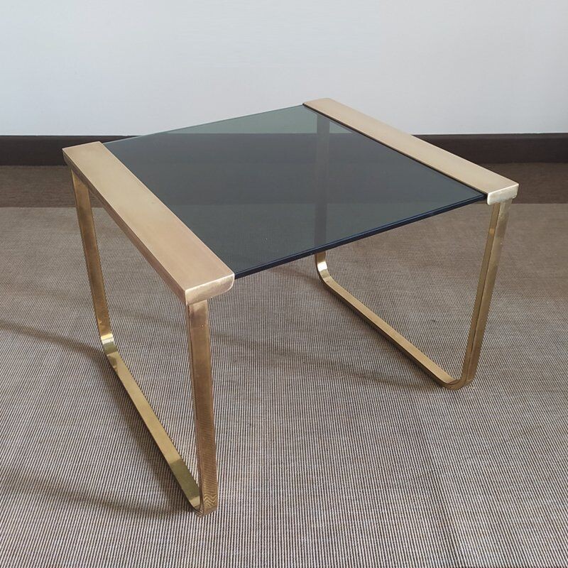 Vintage Brass Nesting Tables, Italian 1970s