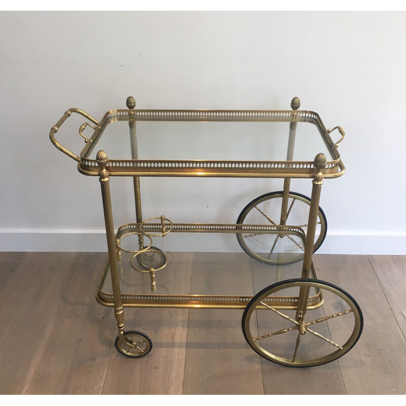 Vintage Brass Rolling Table 1940