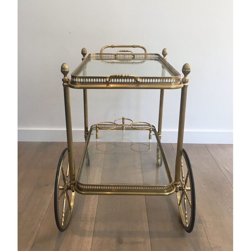 Vintage Brass Rolling Table 1940