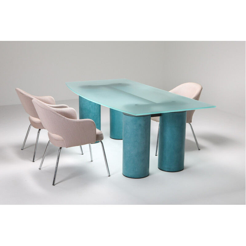 Bureau ou table vintage Massimo Vignelli "Serenissimo" pour Acerbis 1970