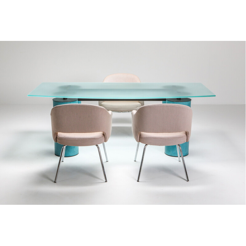 Bureau ou table vintage Massimo Vignelli "Serenissimo" pour Acerbis 1970