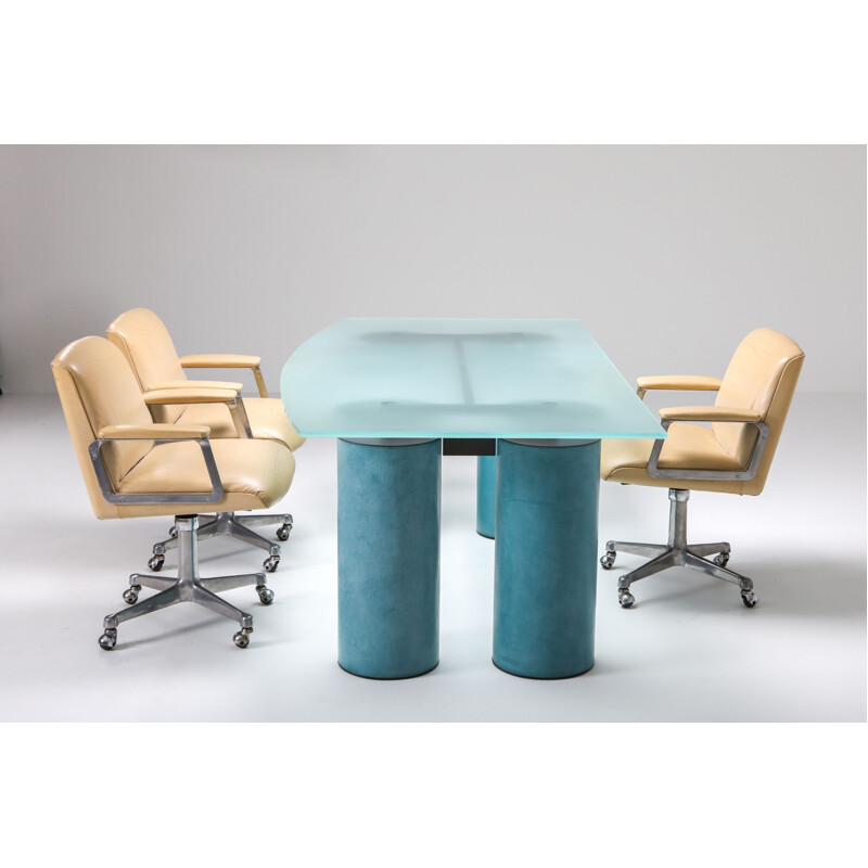 Vintage Massimo Vignelli "Serenissimo" Table Desk for Acerbis 1970s